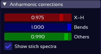 anharmonic correction settings