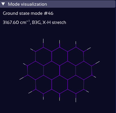 animation of X-H stretching vibrational mode